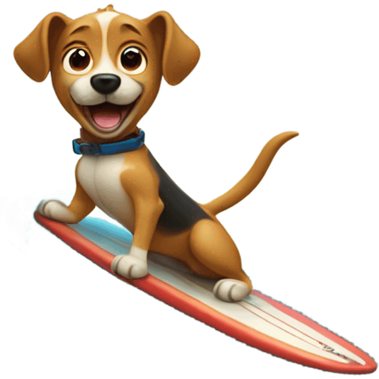 Dog surfing  emoji