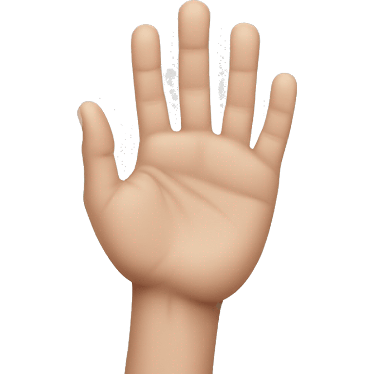 a hand with thumb and ring finger hidden emoji