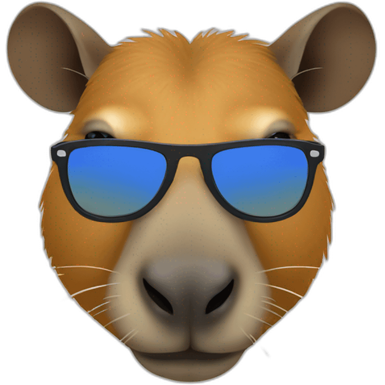 capybara with sunglasses-(proportional)calm-(realistic) emoji