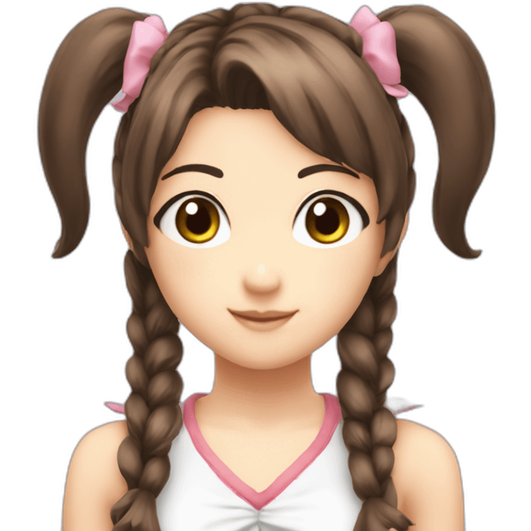 Yua mikami twin tails close up emoji