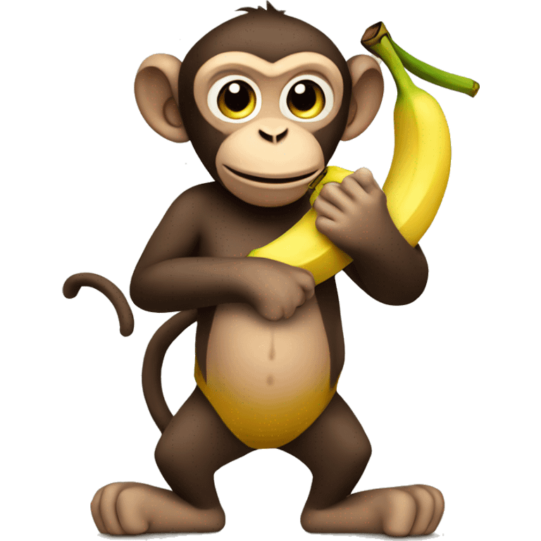 Monkey holding a banana emoji