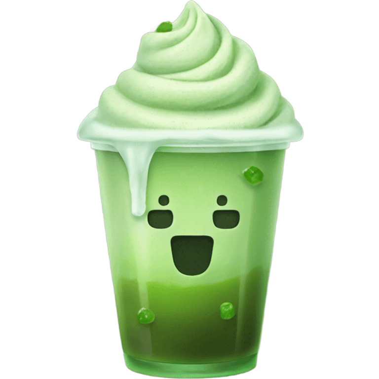 Iced matcha emoji