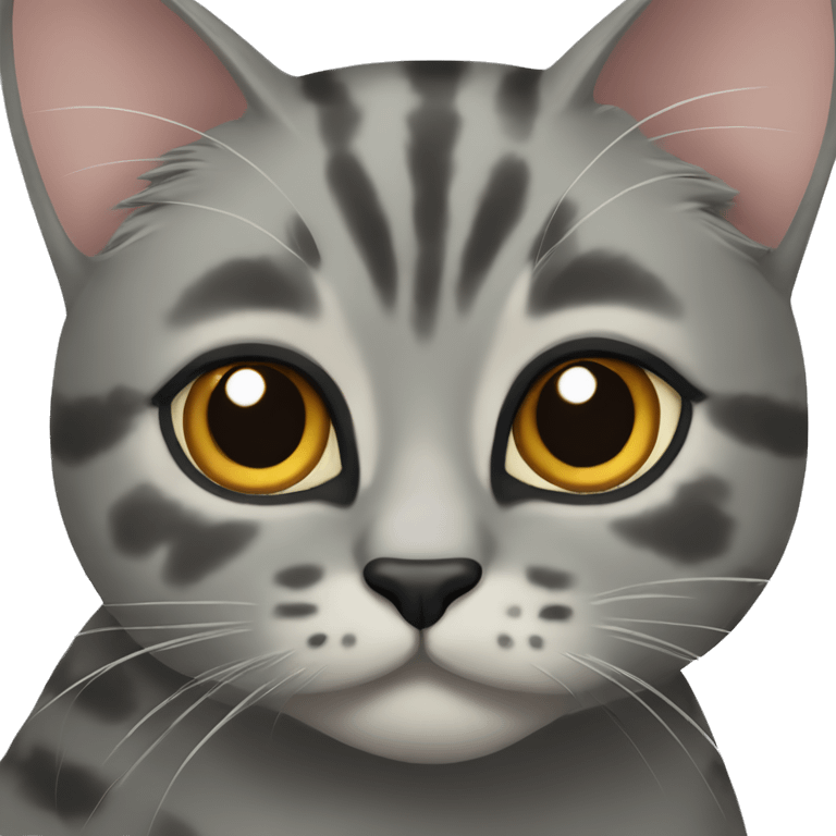 Gray tortoise shell cat emoji