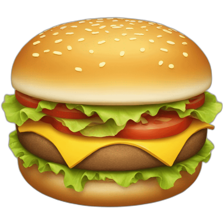 hamburger on a table emoji