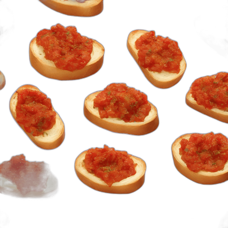 Crispy bruschetta with nduja on top emoji