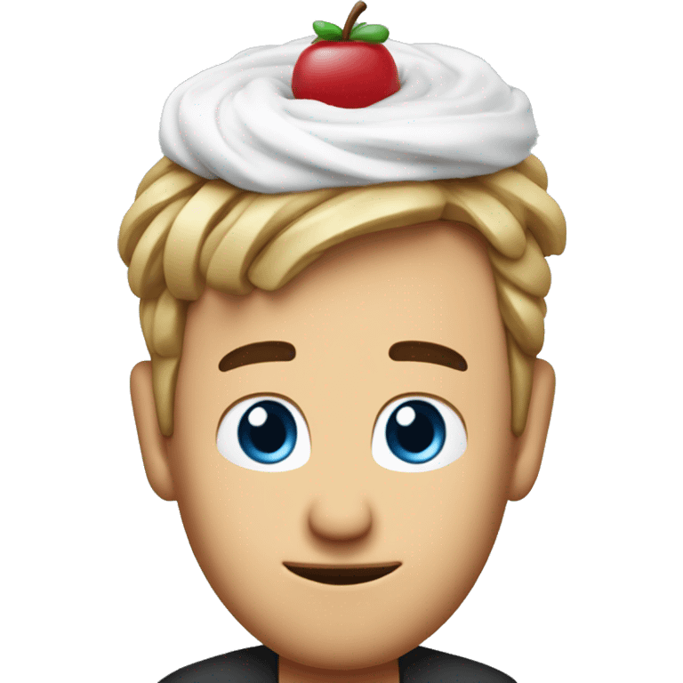 Craig Federighi cake on head emoji