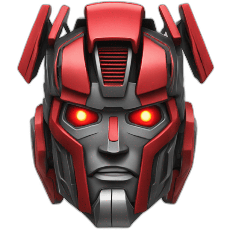 Transformer red face emoji