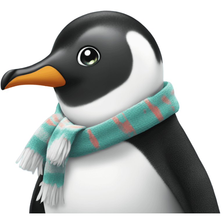 pingüino con bufanda  emoji