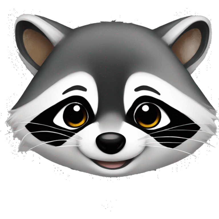 Raccoon in love emoji