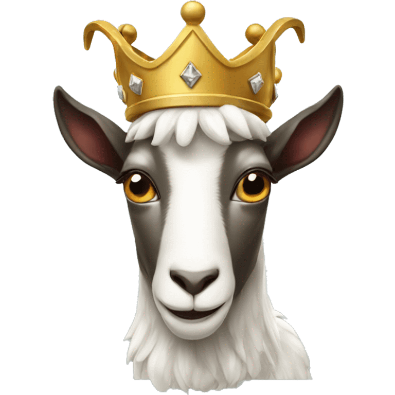 Goat with crown emoji