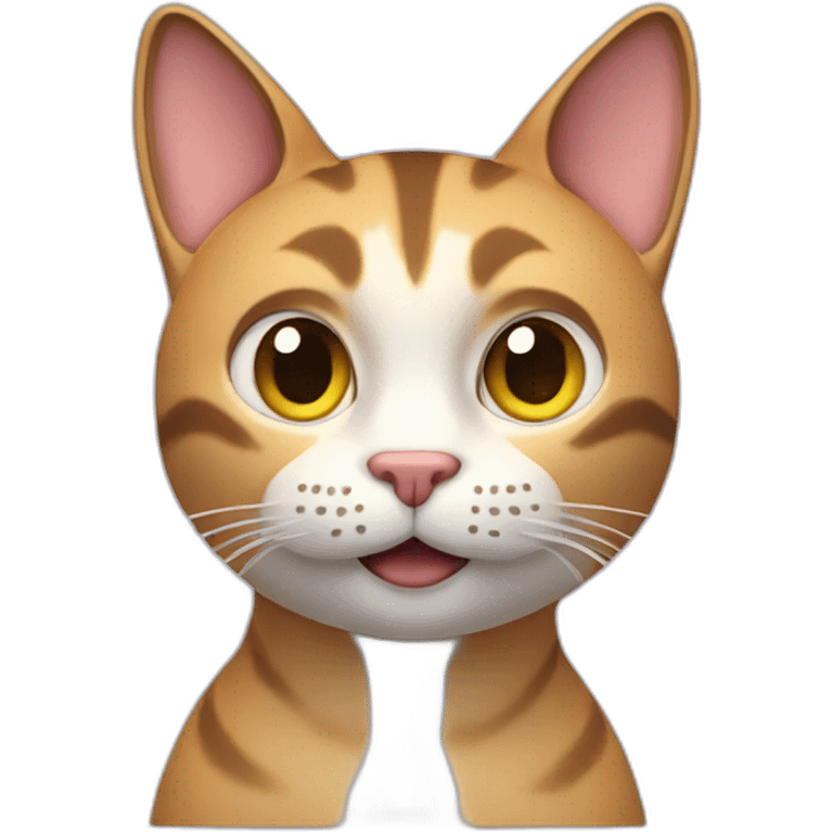 3D cat emoji