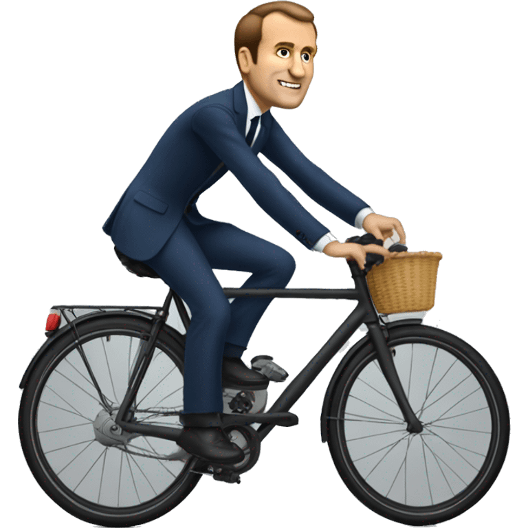 Macron fait du vélo  emoji