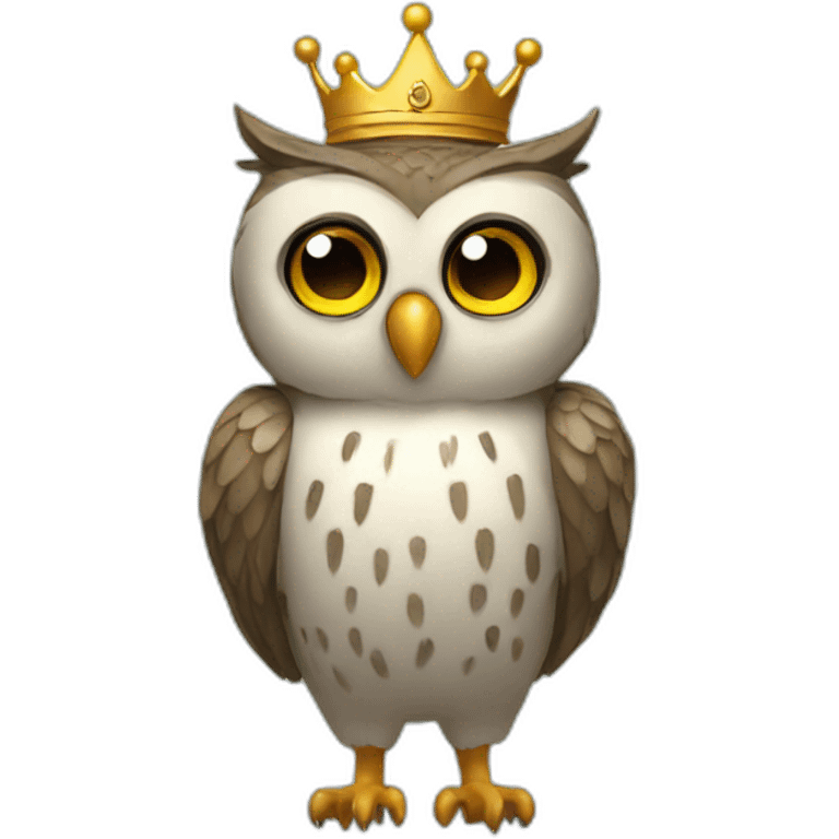 owl with crown emoji