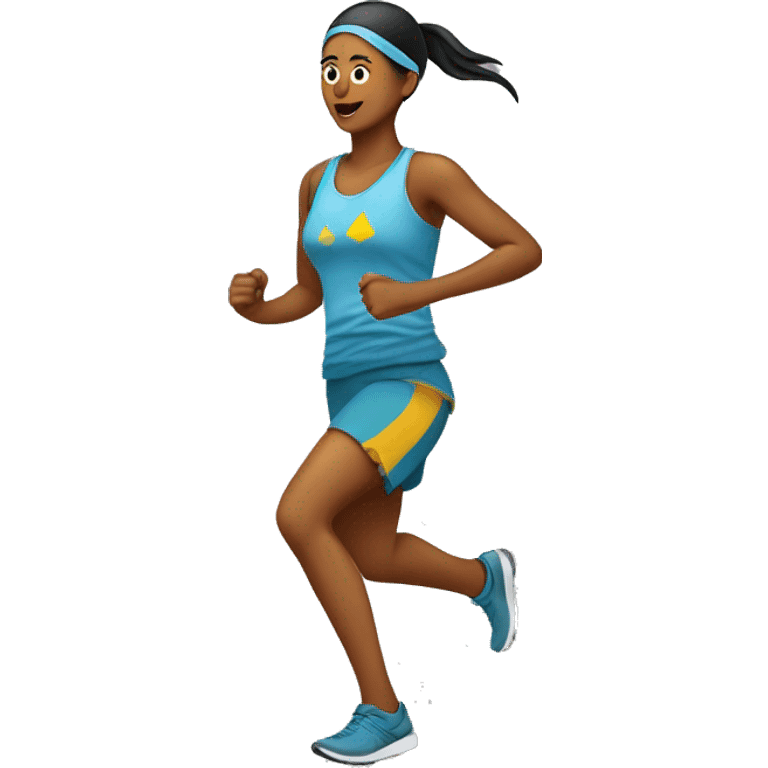 A raramuri runner woman emoji