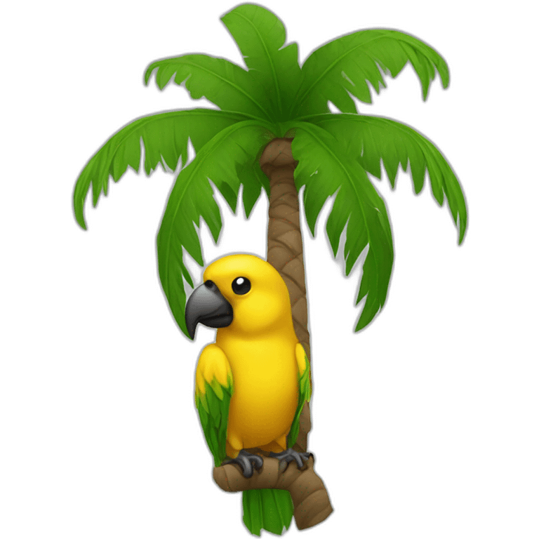 Canari sitting palm tree emoji