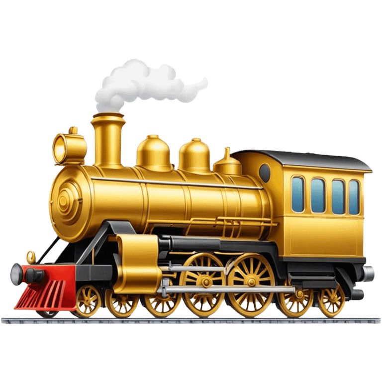 Golden locomotive emoji