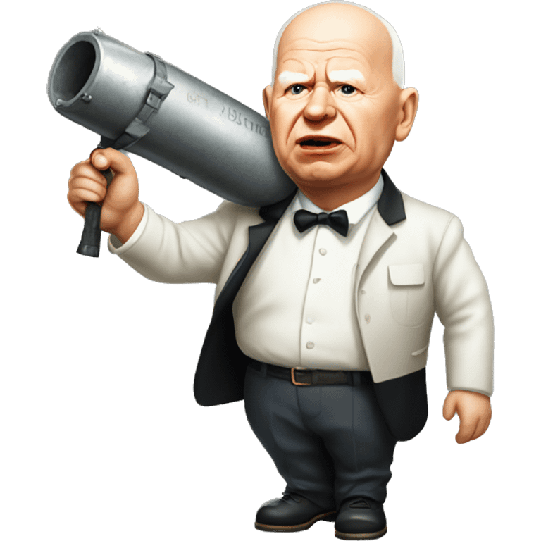 Khrushchev holding a bomb emoji