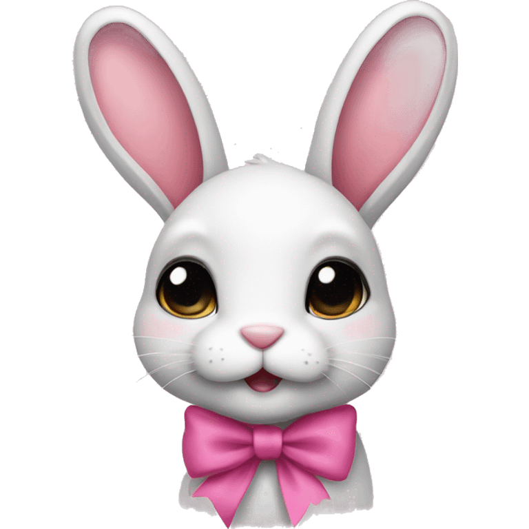 Bunny with a pink bow emoji