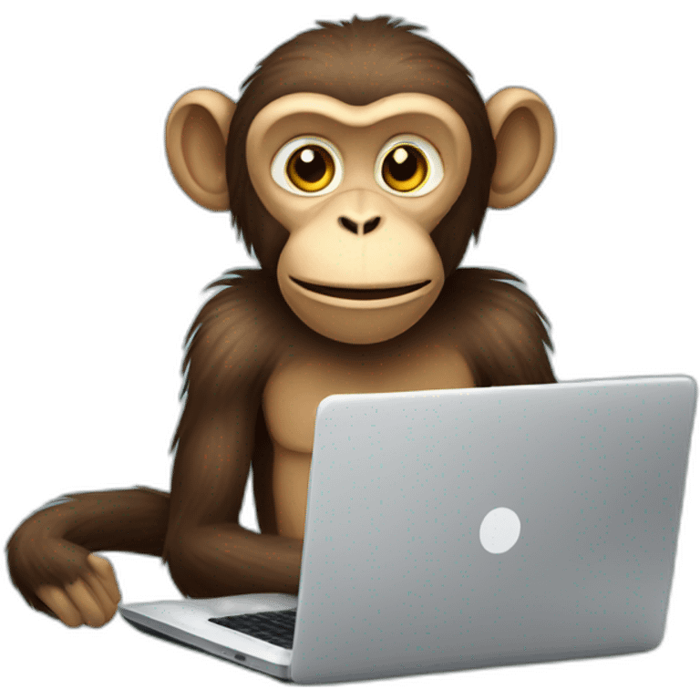 monkey on a computer emoji