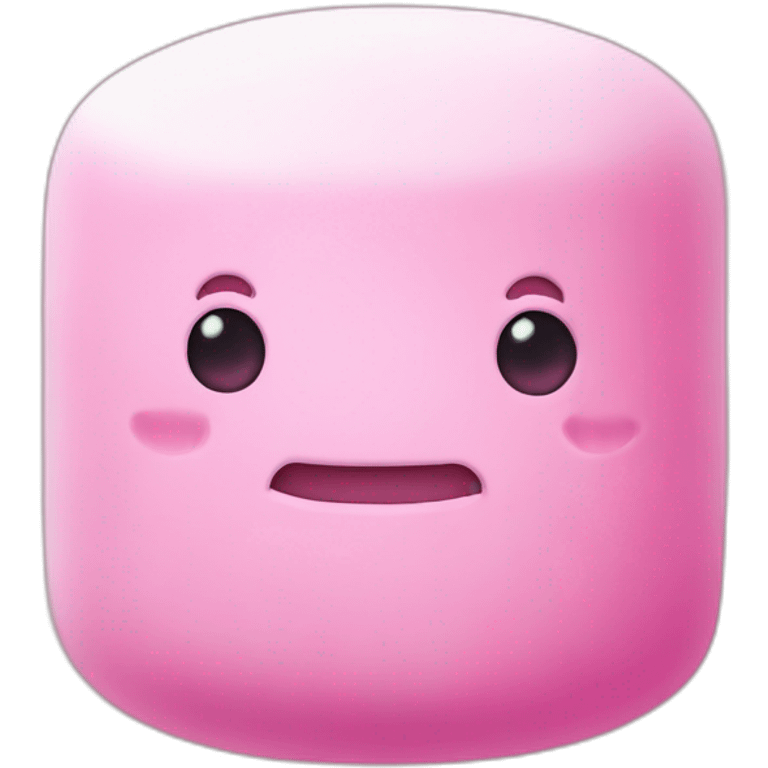 Pink marshmallow without eyes emoji