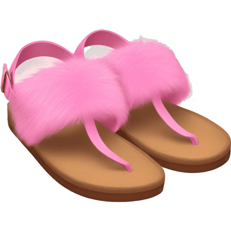 Pink fur sandals emoji