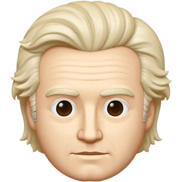 Cinematic Realistic Beethoven Pop Culture Emoji, featuring an evocative portrayal of the legendary composer rendered with delicate textures and emotive lighting. emoji