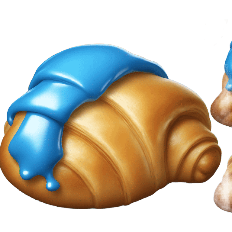 Croissant with blue Glaze emoji