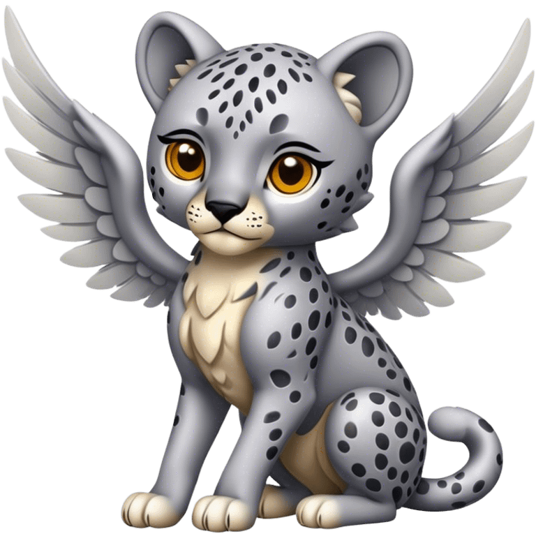 Stone cheetah with wings emoji