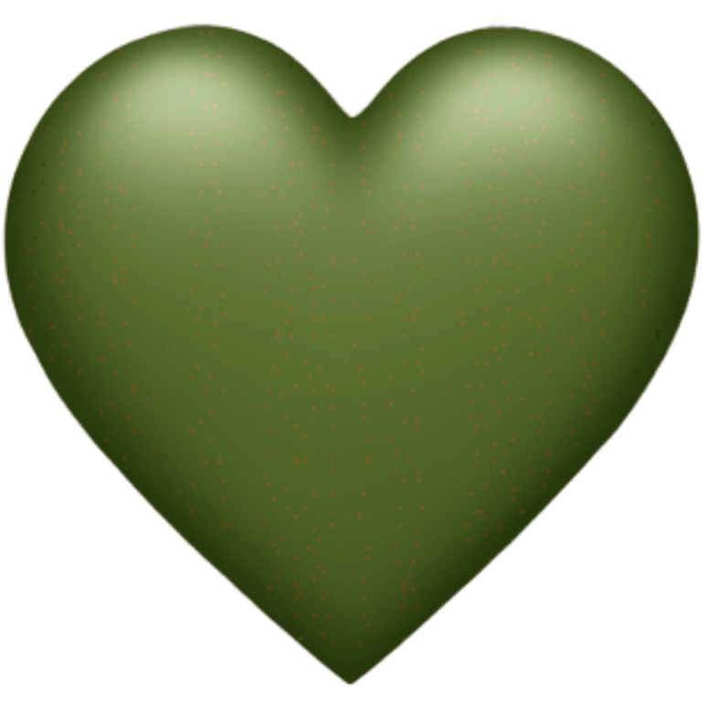 white envelope with a dark khaki green heart emoji