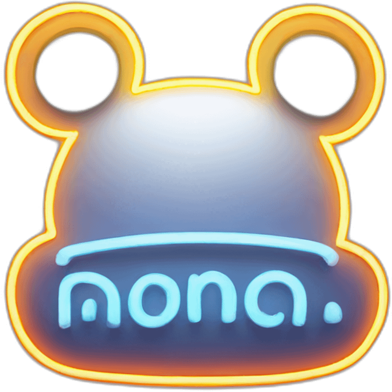 Neon disney sign emoji