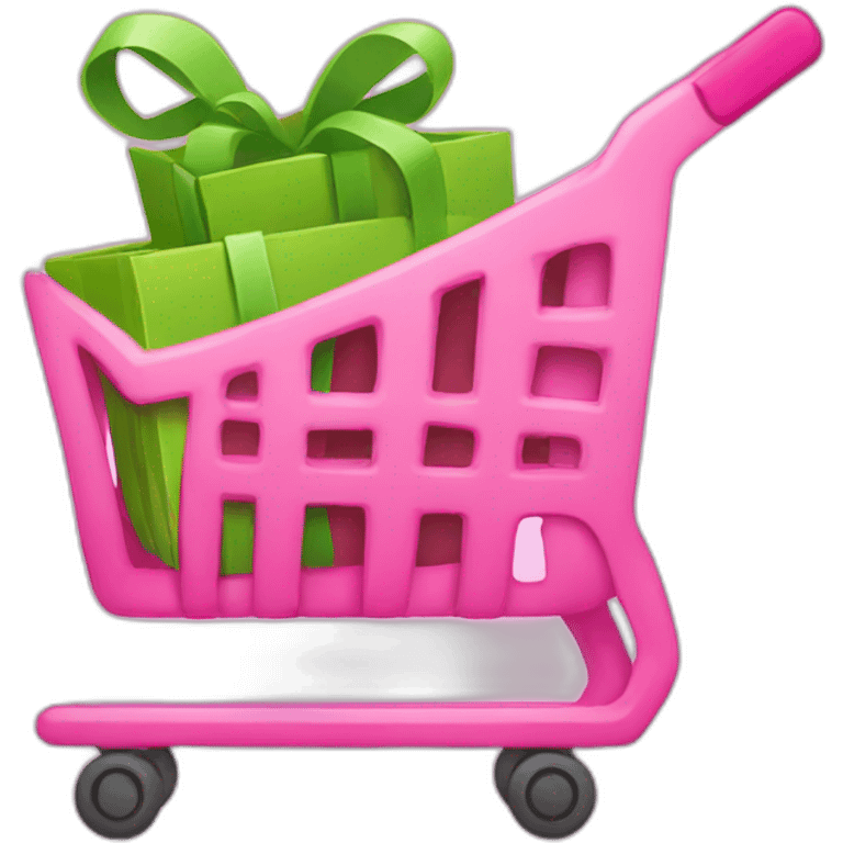 Pink Shopping Cart emoji