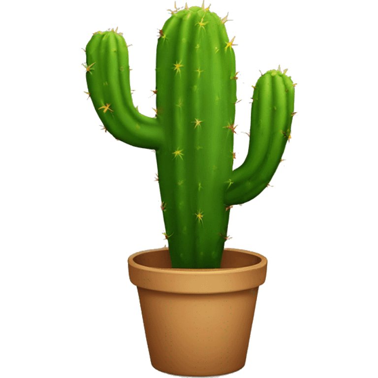 Cactus recto en maceta emoji