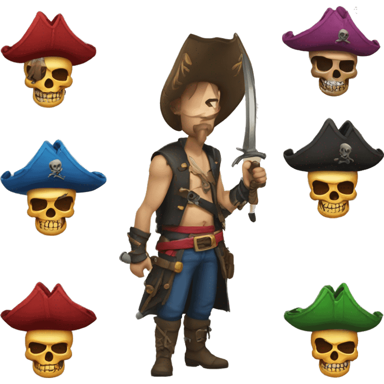 Un diablo con parche de pirata emoji