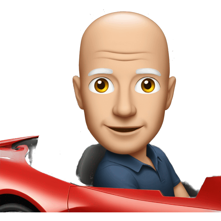 jeff bezos in ferrari car emoji