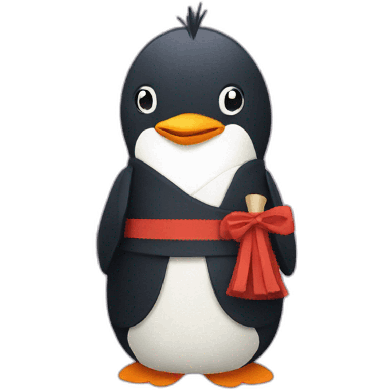 Kendo penguin emoji