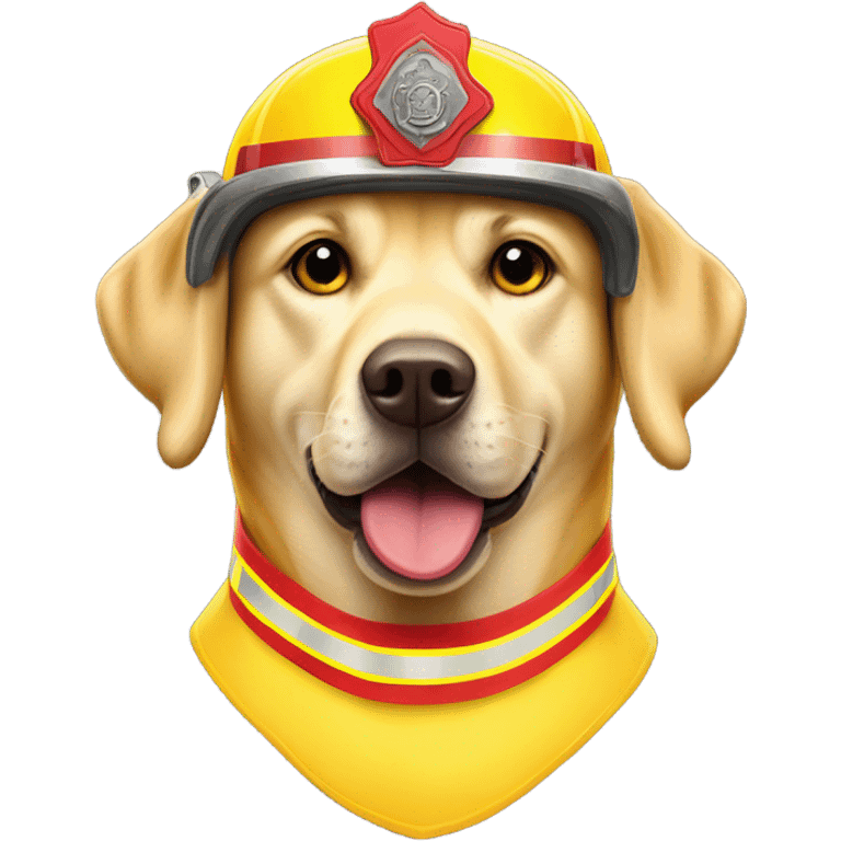 Firefighter yellow lab emoji