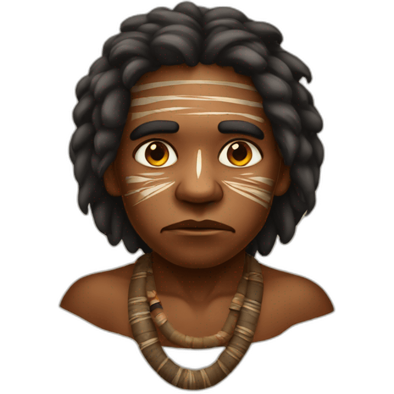 Aborigine is nervous emoji