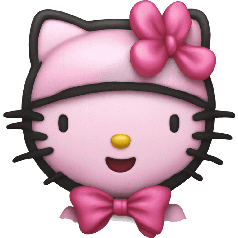 Hello kitty with bow emoji