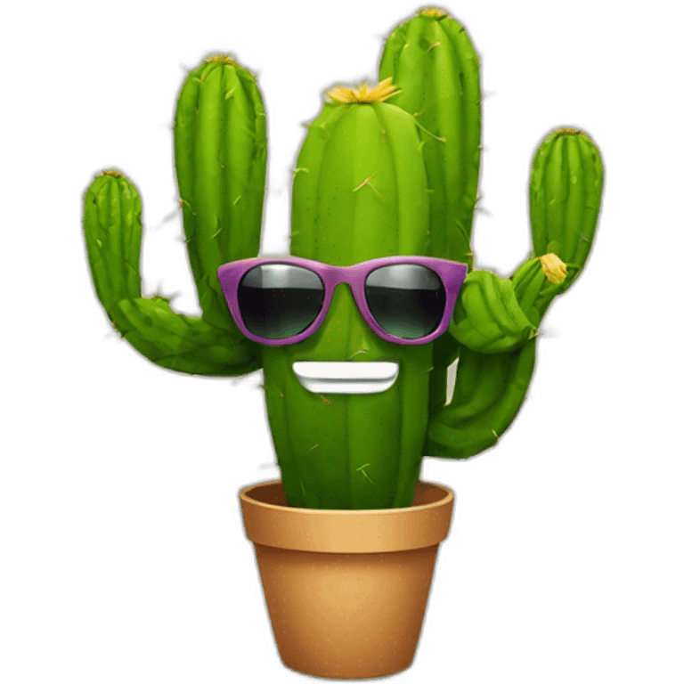 Cactus with sunglasses emoji