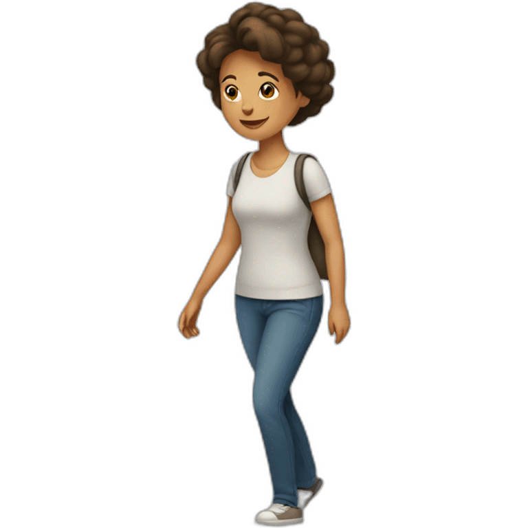 mujer con andador emoji