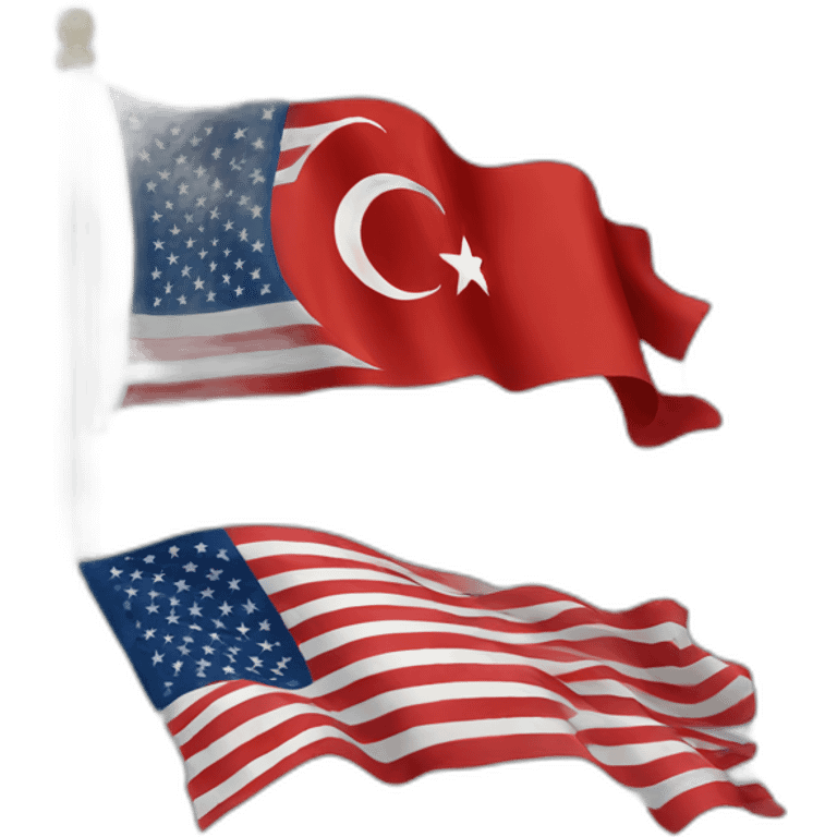 turkish flag + american flag emoji