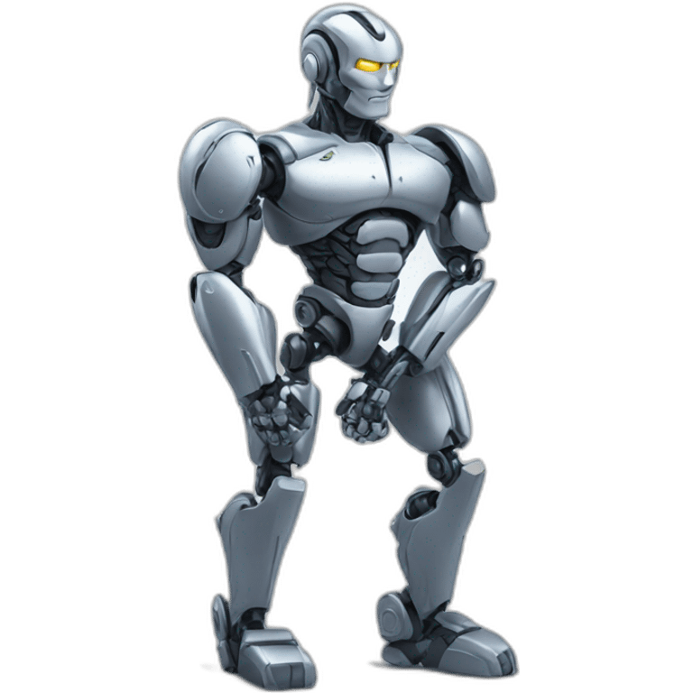 muscular man robot emoji