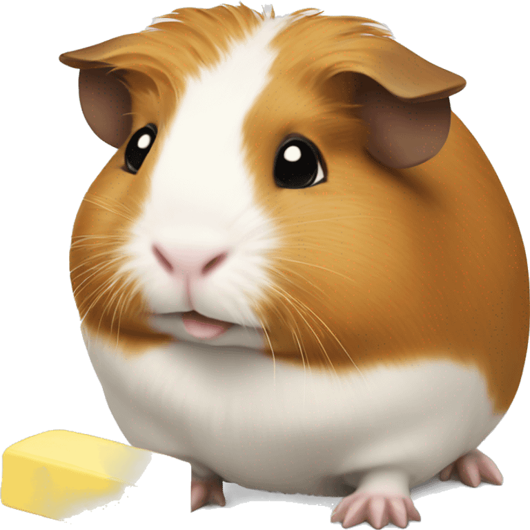 Guinea pig with butter emoji