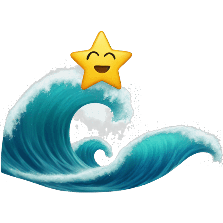 A star on the wave

 emoji