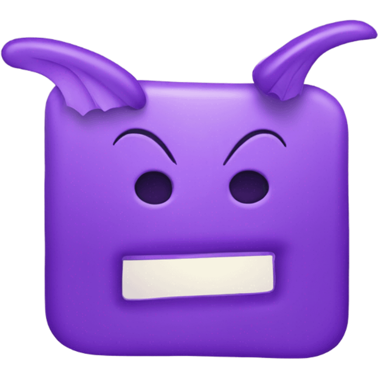 Purple letter S with small wings emoji