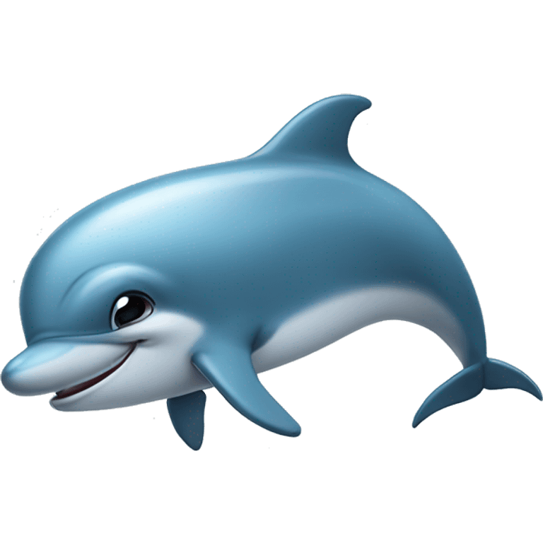 Dolphin with a mischievous smirk emoji