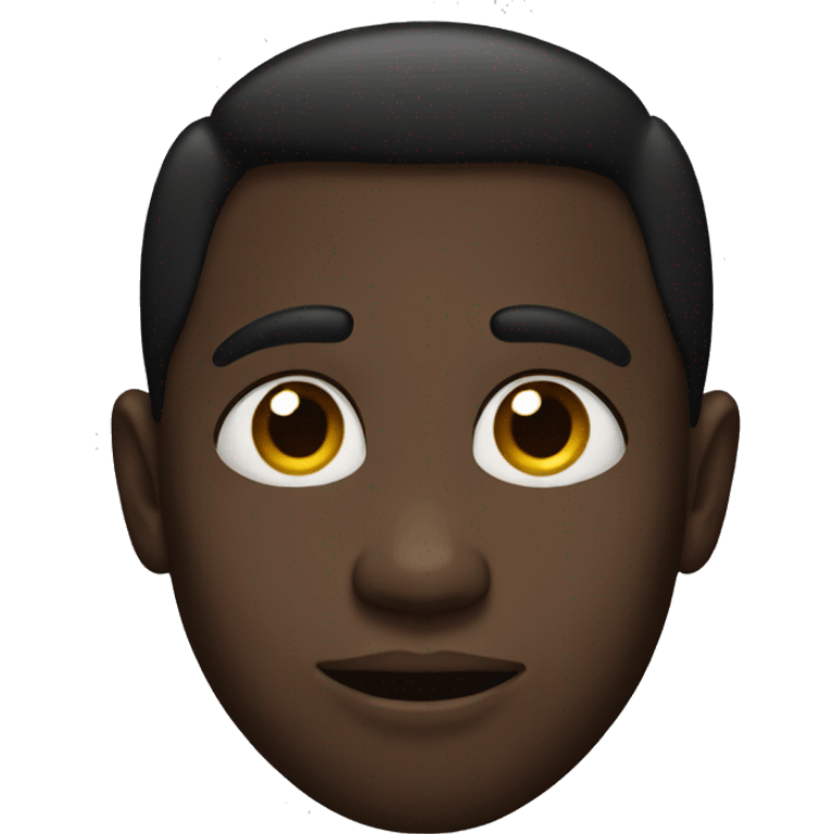 black boy with big eyebrows emoji