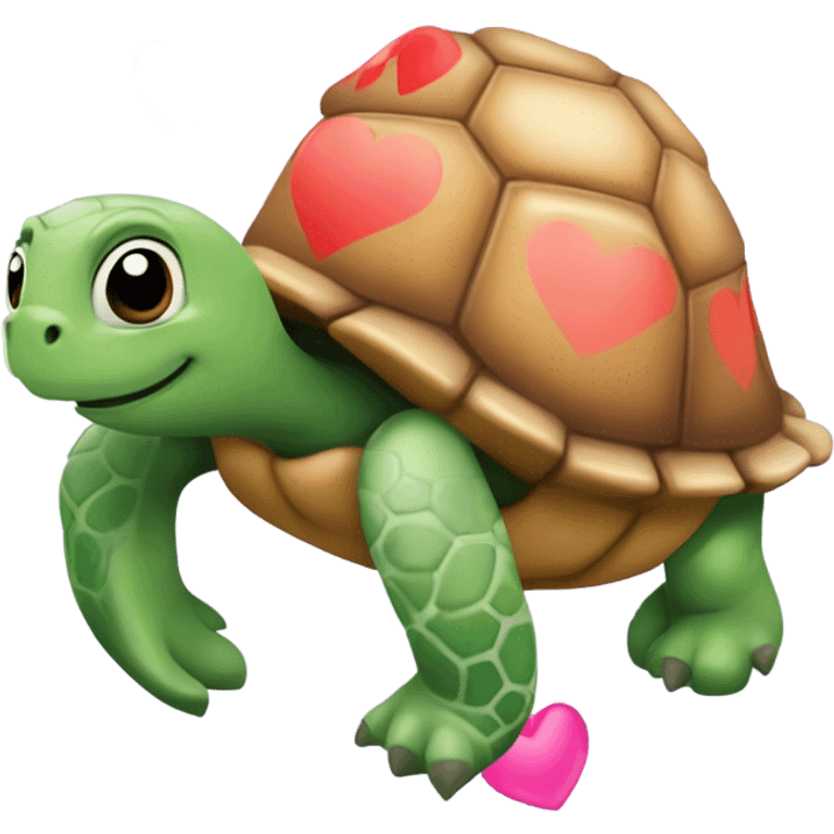 tortuga con corazones emoji