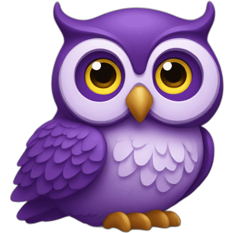 Purple owl emoji