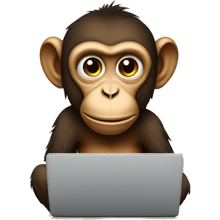 monkey looking laptop emoji